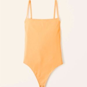 Abercrombie & Fitch Ribbed Open Back Bodysuit